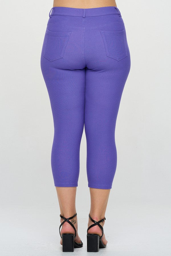 Love It Curvy Plus Size Classic Solid Skinny Jeggings