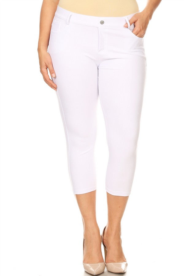 Love It Curvy Plus Size Classic Solid Skinny Jeggings