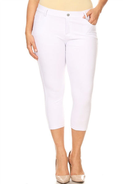 Love It Curvy Plus Size Classic Solid Skinny Jeggings