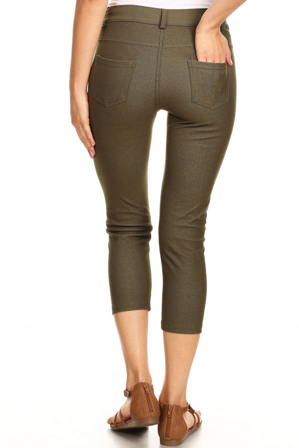 Love It Curvy Classic Solid Skinny Jeggings