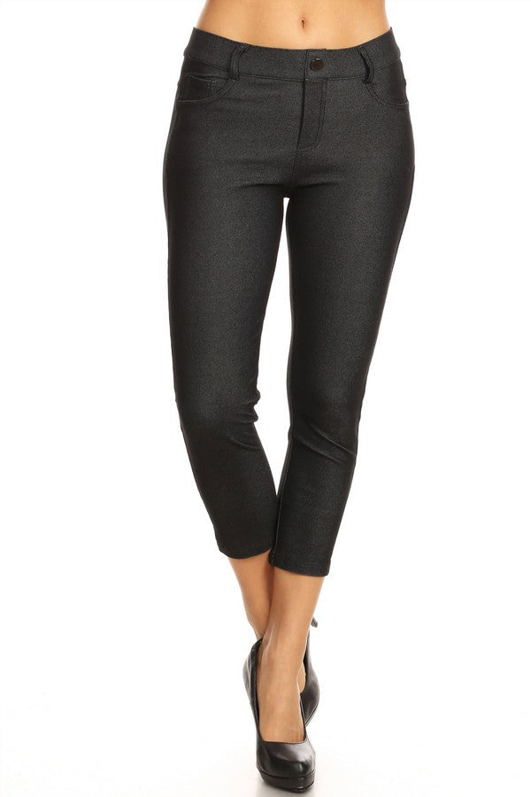 Love It Curvy Classic Solid Skinny Jeggings