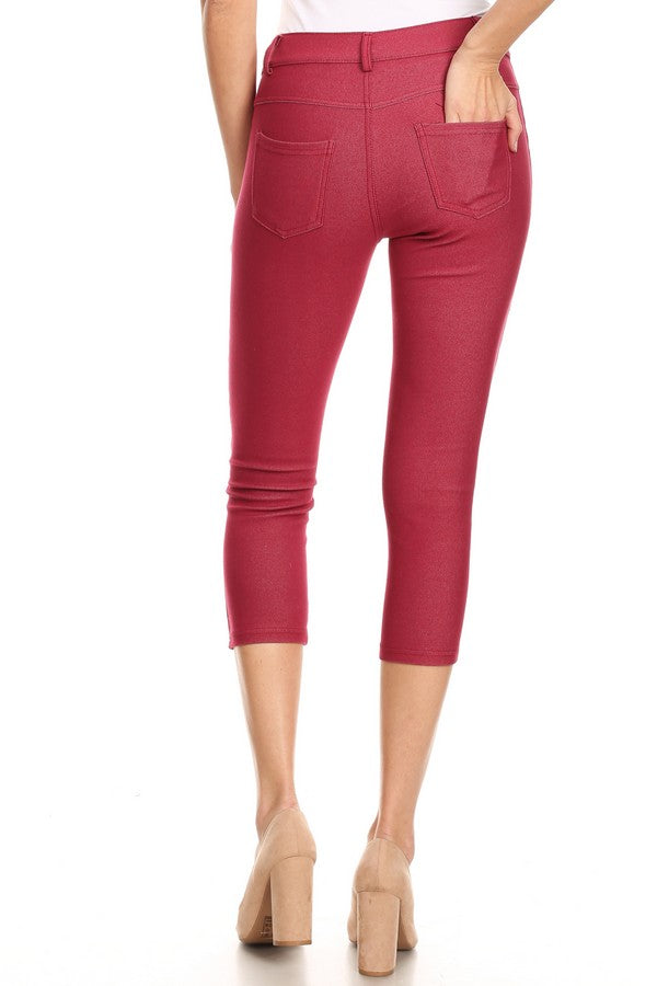 Love It Curvy Classic Solid Skinny Jeggings