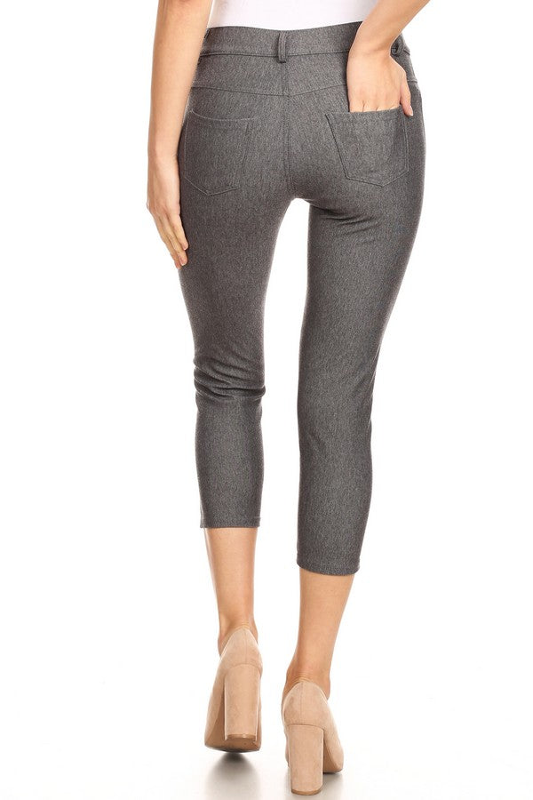 Love It Curvy Classic Solid Skinny Jeggings