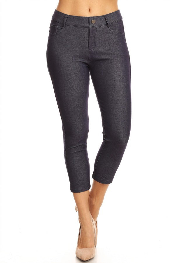 Love It Curvy Classic Solid Skinny Jeggings