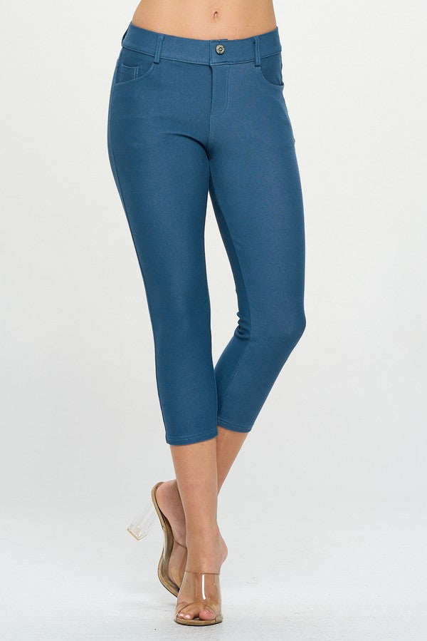 Love It Curvy Classic Solid Skinny Jeggings