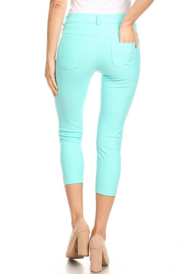 Love It Curvy Classic Solid Skinny Jeggings