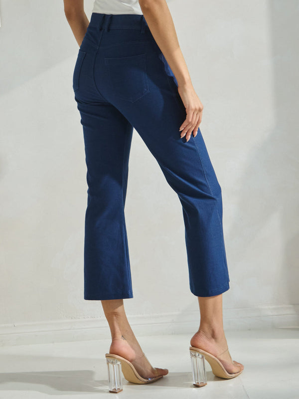 Classic Solid Straight Leg Crop Jeggings | Love It Curvy