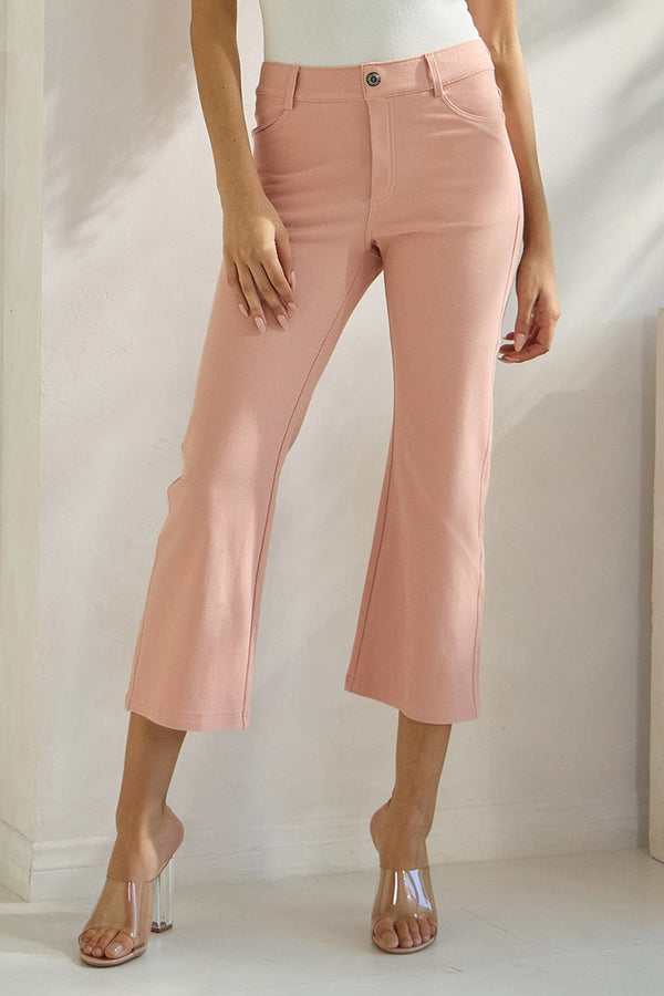 Classic Solid Straight Leg Crop Jeggings | Love It Curvy