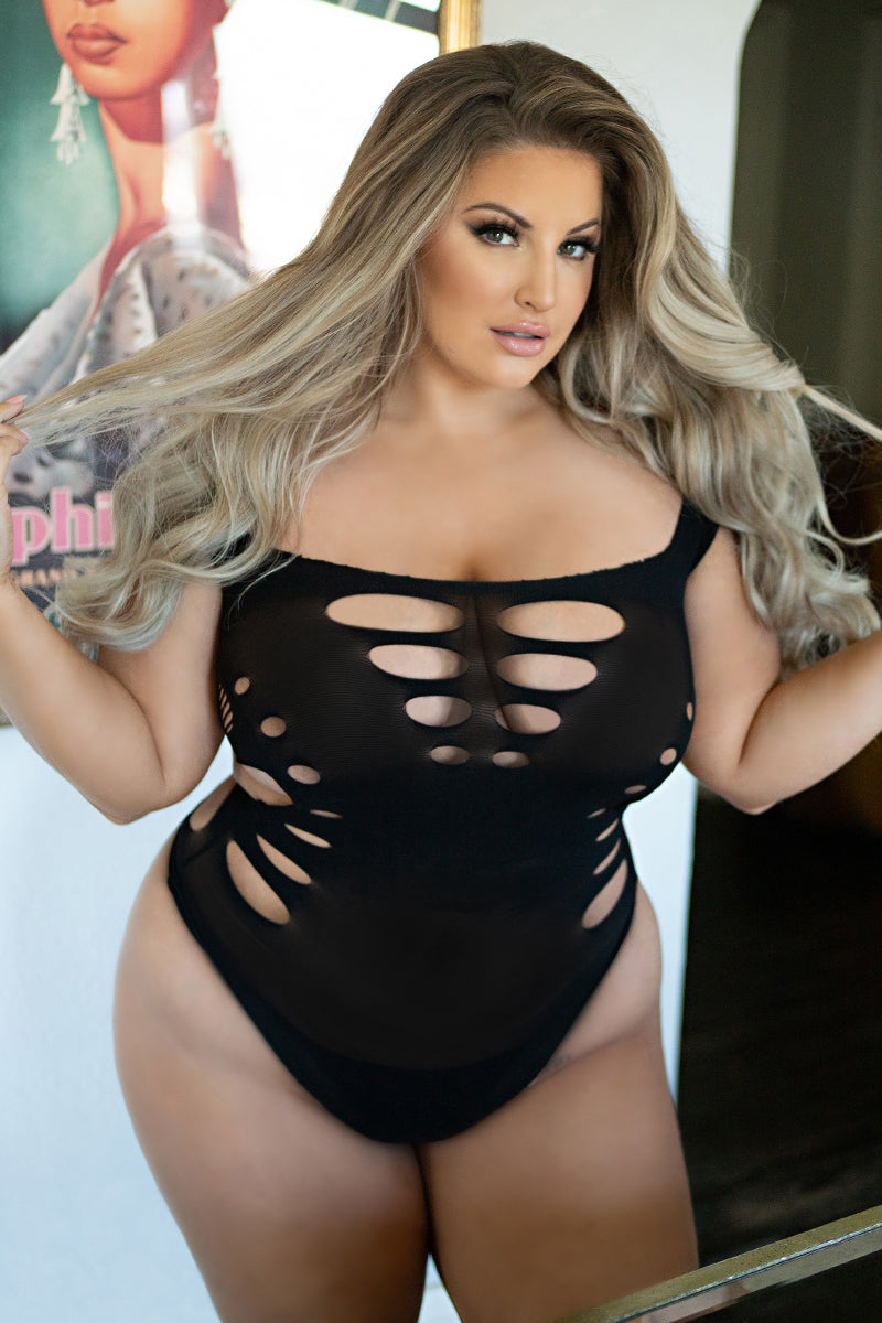 Love It Curvy Sorry Not Sorry Bodystocking