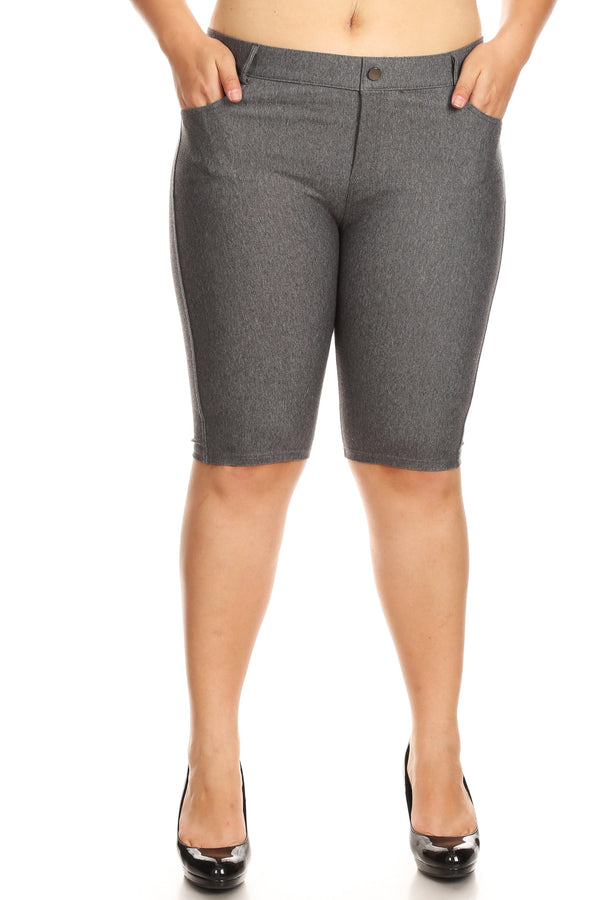 Plus Size Women's 5 Pocket Classic Bermuda Shorts | Love It Curvy