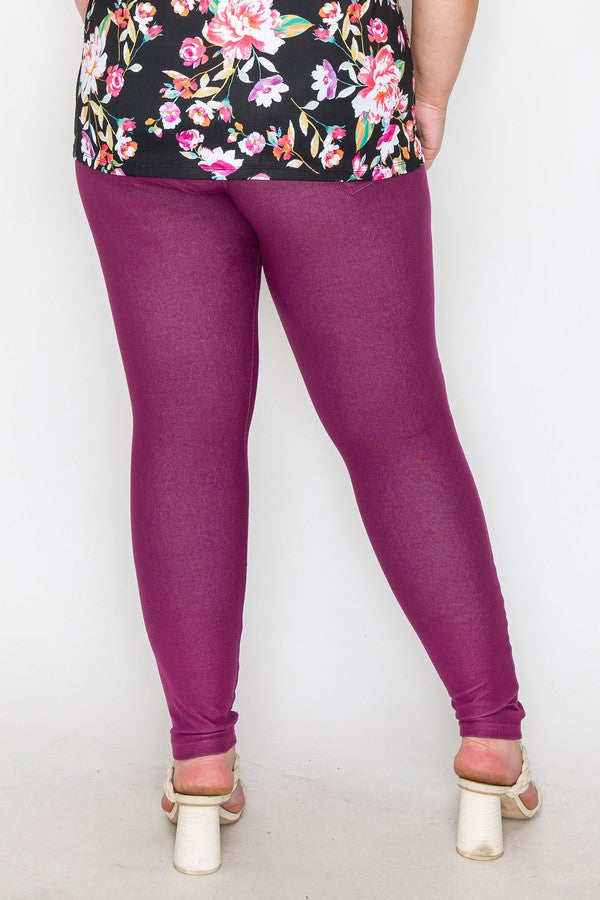Love It Curvy Plus Size Cotton-Blend 5-Pocket Skinny Jeggings