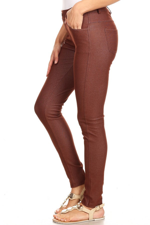 Love It Curvy Cotton-Blend 5-Pocket Skinny Jeggings