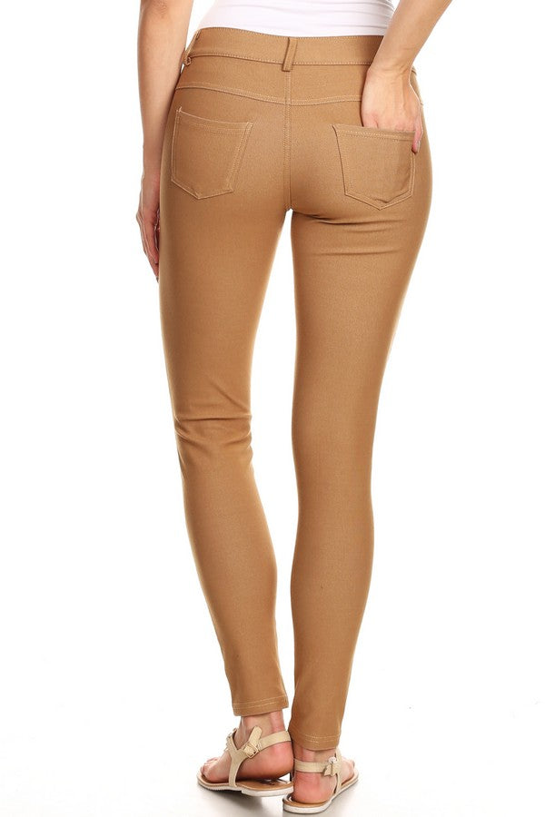 Love It Curvy Cotton-Blend 5-Pocket Skinny Jeggings