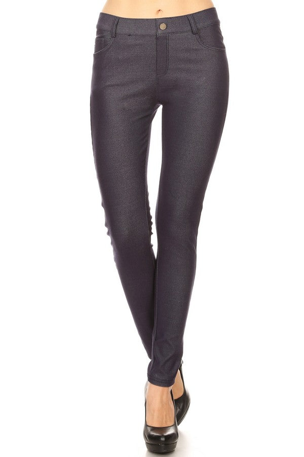 Love It Curvy Cotton-Blend 5-Pocket Skinny Jeggings