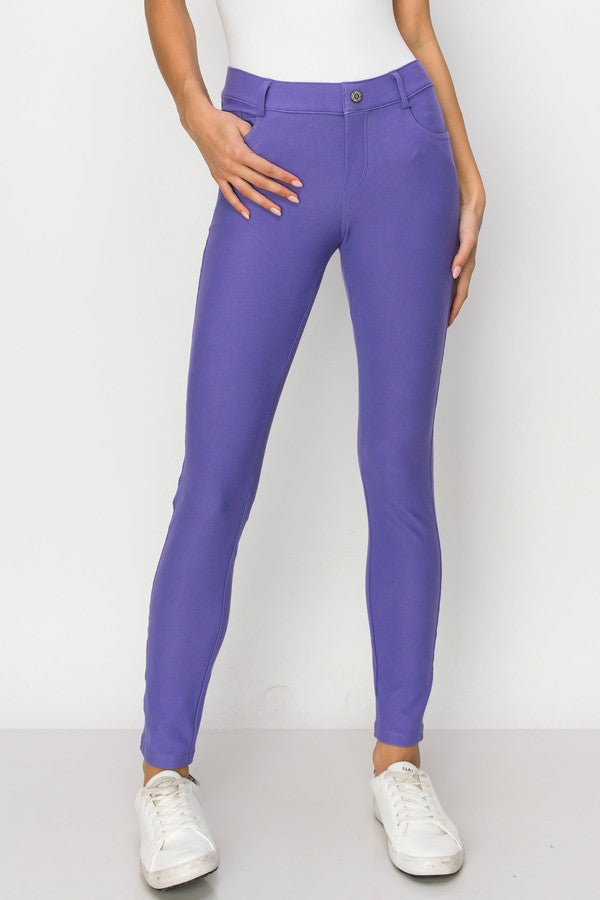 Love It Curvy Cotton-Blend 5-Pocket Skinny Jeggings