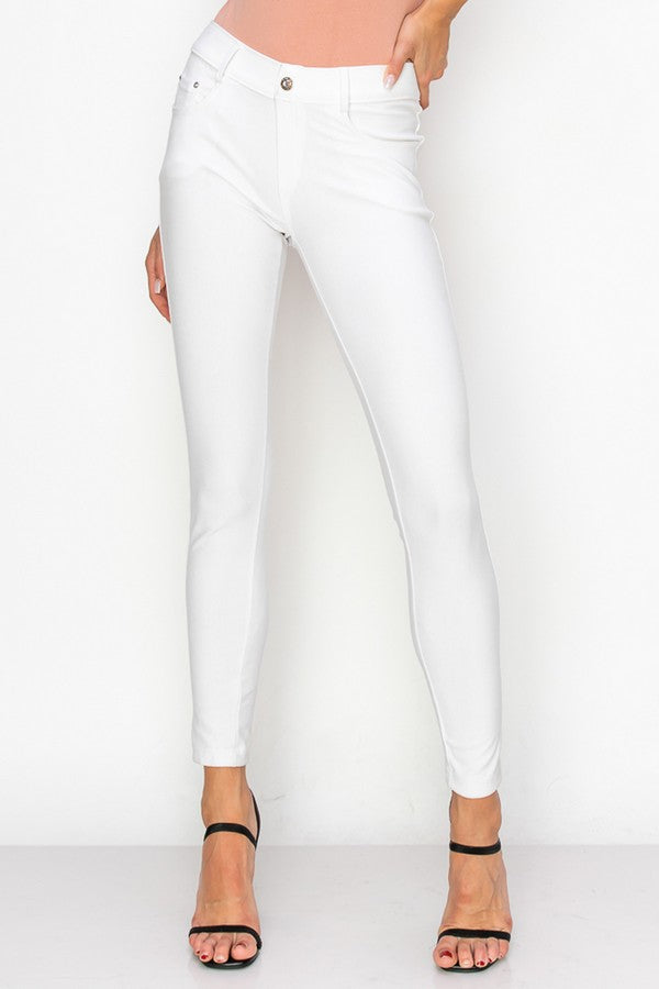 Love It Curvy Cotton-Blend 5-Pocket Skinny Jeggings