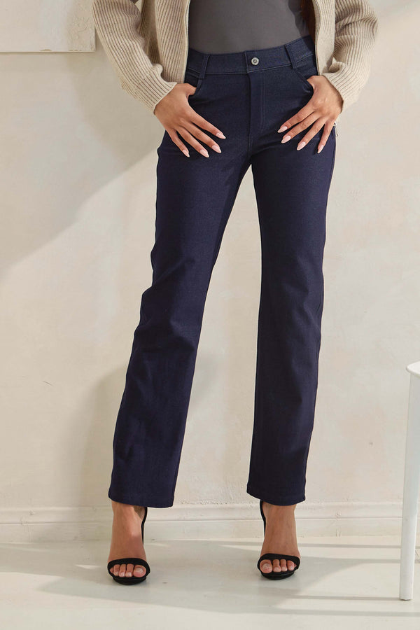 Classic Solid Straight Leg Jeggings | Love It Curvy