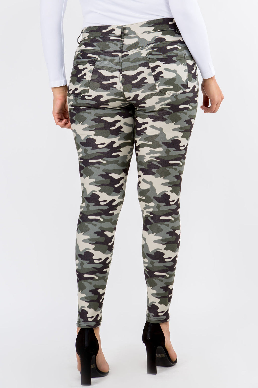 Plus Size Women's Camouflage 5-Pocket Cotton Blend Jeggings | Love It Curvy