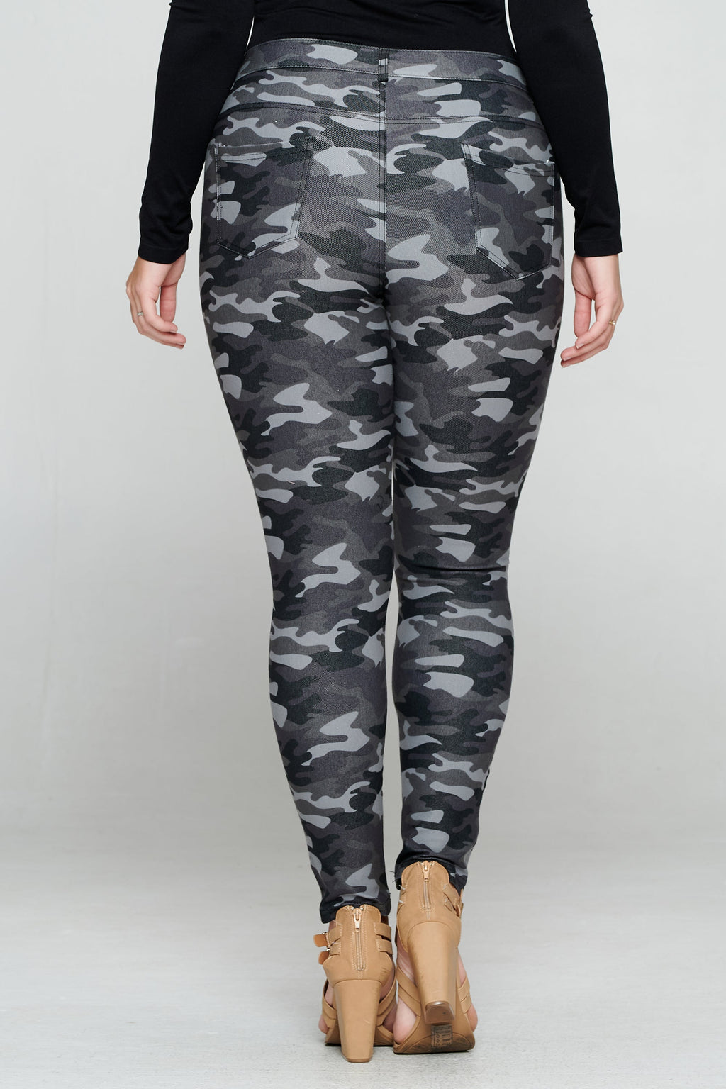 Plus Size Women's Camouflage 5-Pocket Cotton Blend Jeggings | Love It Curvy