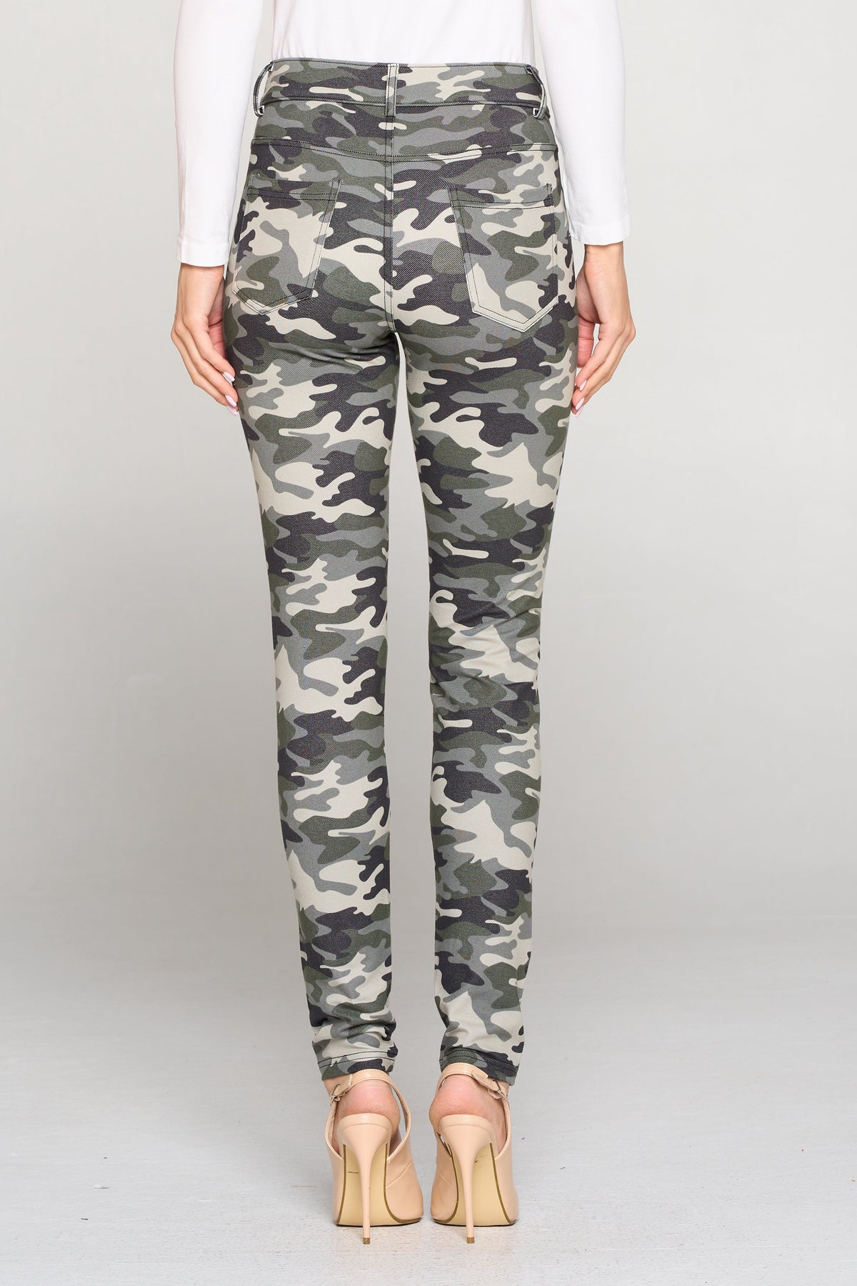 Camouflage 5-Pocket Cotton Blend Jeggings | Love It Curvy