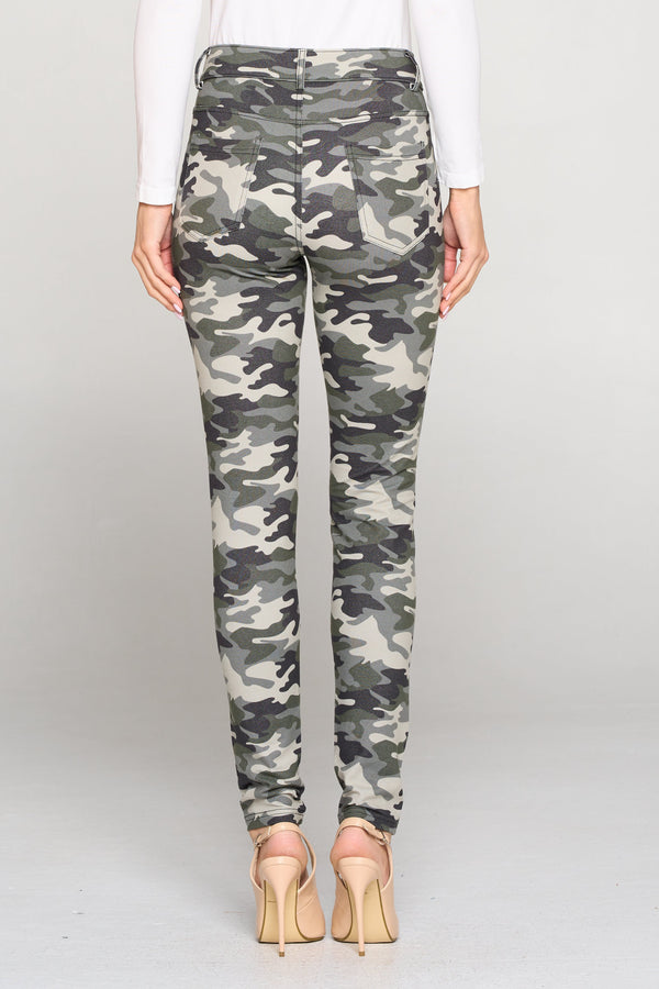 Camouflage 5-Pocket Cotton Blend Jeggings | Love It Curvy