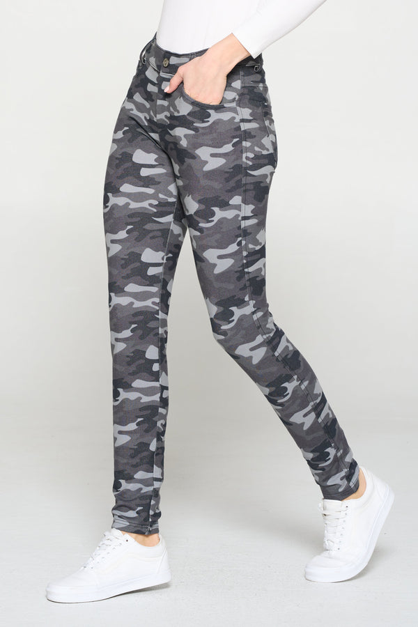 Camouflage 5-Pocket Cotton Blend Jeggings | Love It Curvy