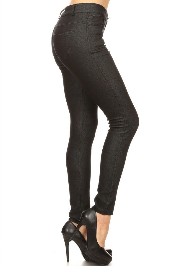Love It Curvy Cotton-Blend 5-Pocket Skinny Jeggings
