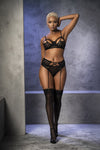 Textured Dotted Top, Garter and Panty Set by Mapale at Love It Curvy