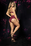 Floral Print Triangle Top and High-Waist Panty Set by Mapale at Love It Curvy