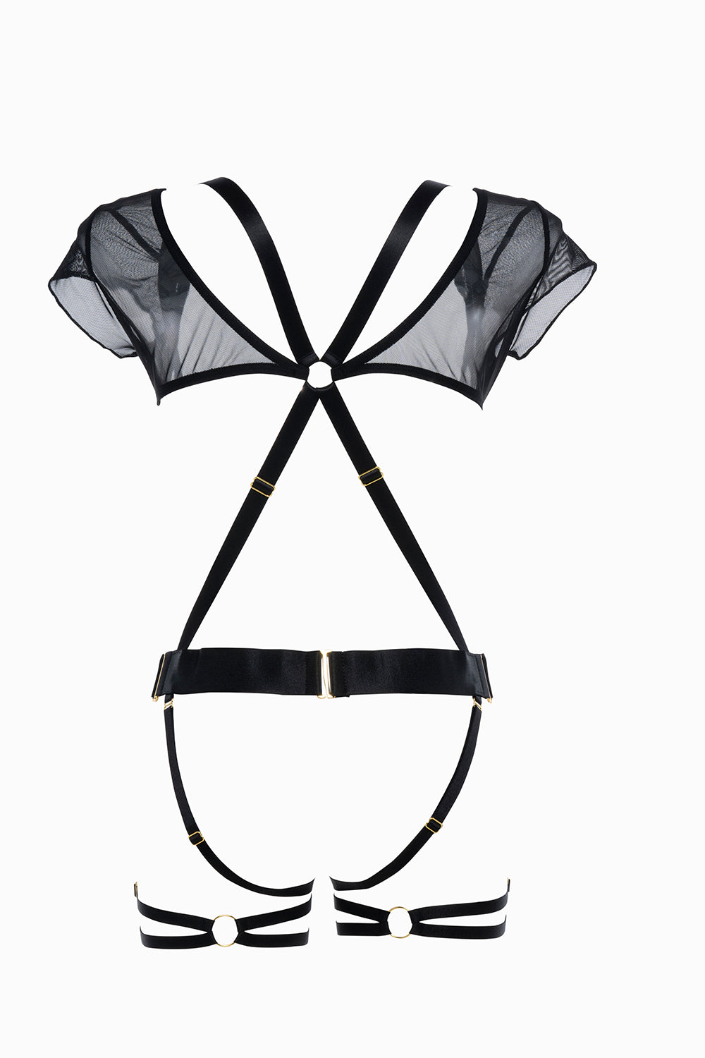 St. Tropez Babe Mesh Bolero Teddy, back view