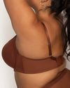 Curvy Couture Tulip Smooth T-Shirt Bra in Chocolate Nude