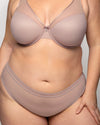 Sheer Mesh Plunge T-Shirt Bra - Core Neutrals | Love It Curvy