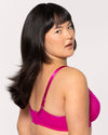 Curvy Couture Sheer Mesh Full Coverage Unlined Underwire Bra in Glamberry