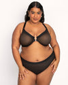 Sheer Mesh Front Close Racerback Unlined Bra | Love It Curvy