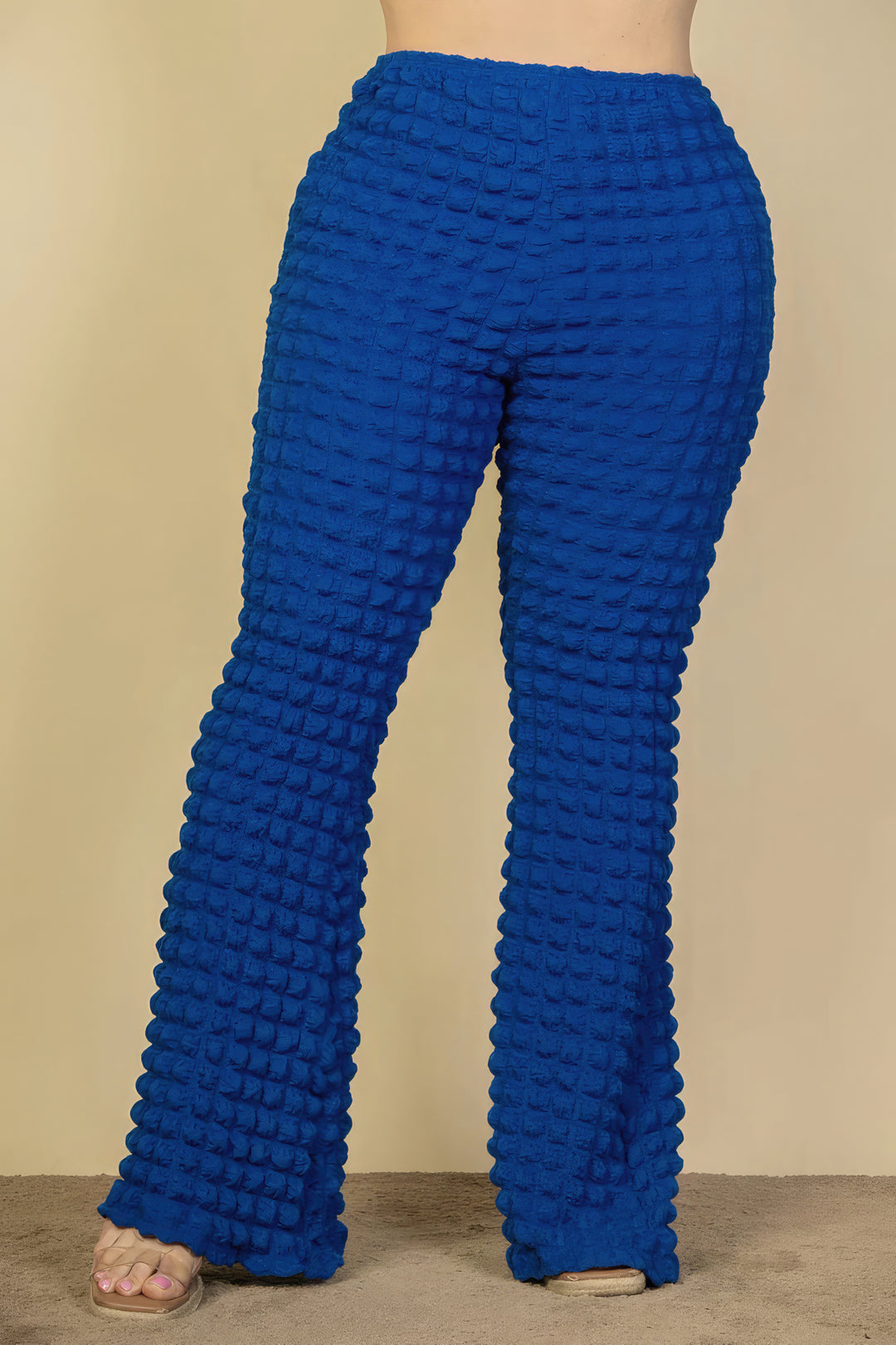 Plus Size Bubble Fabric Flare Pants - Love it Curvy