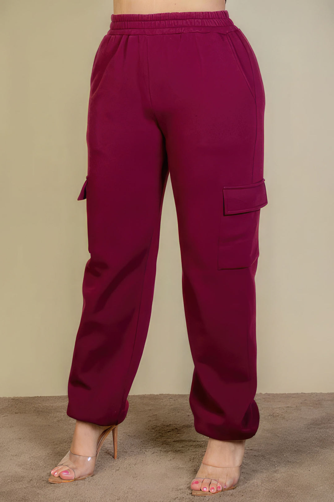 Plus Size Side Pocket Drawstring Waist Sweatpants - Love it Curvy