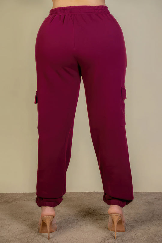 Plus Size Side Pocket Drawstring Waist Sweatpants - Love it Curvy