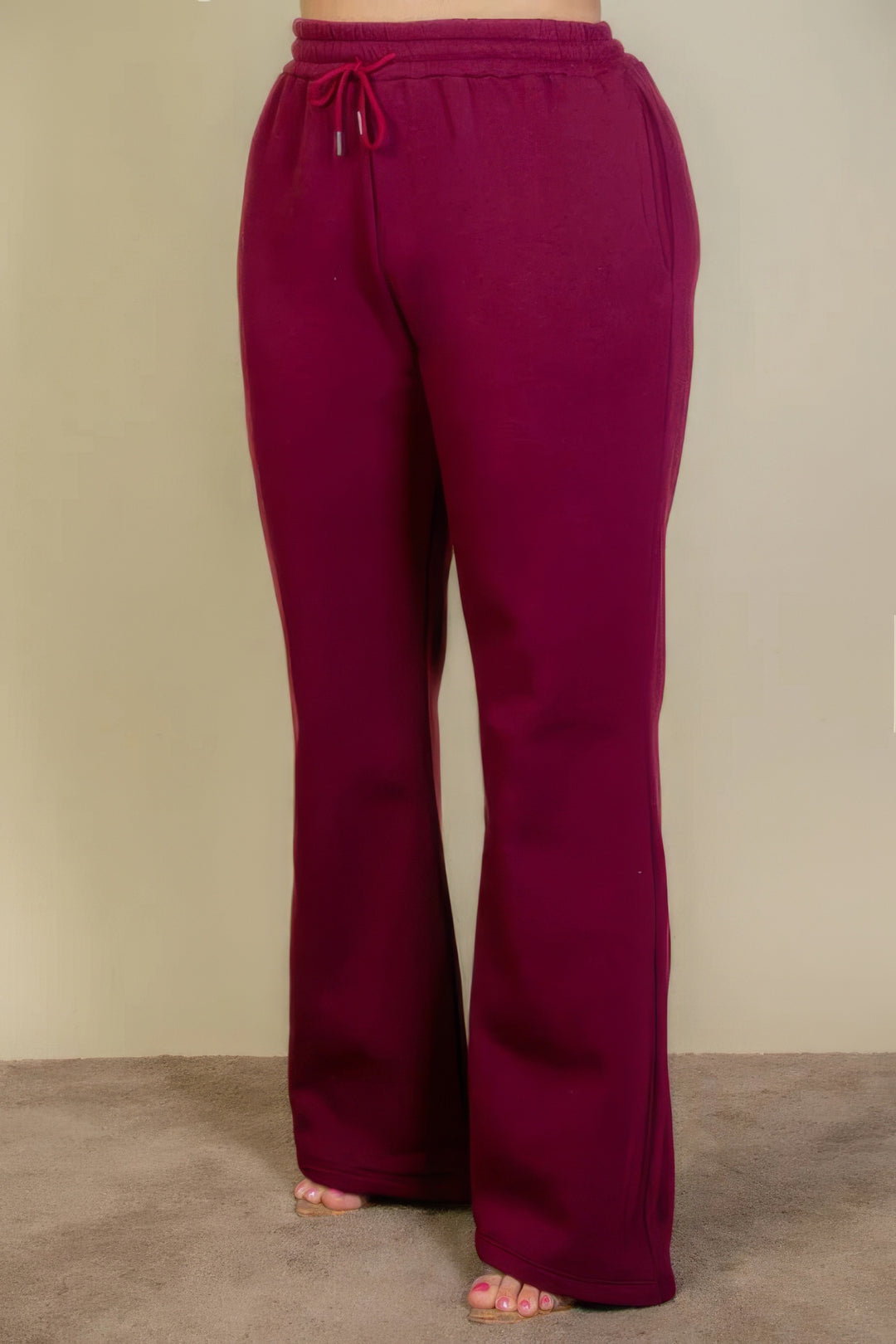 Plus Size Drawstring Waist Slant Pocket Sweatpants - Love it Curvy