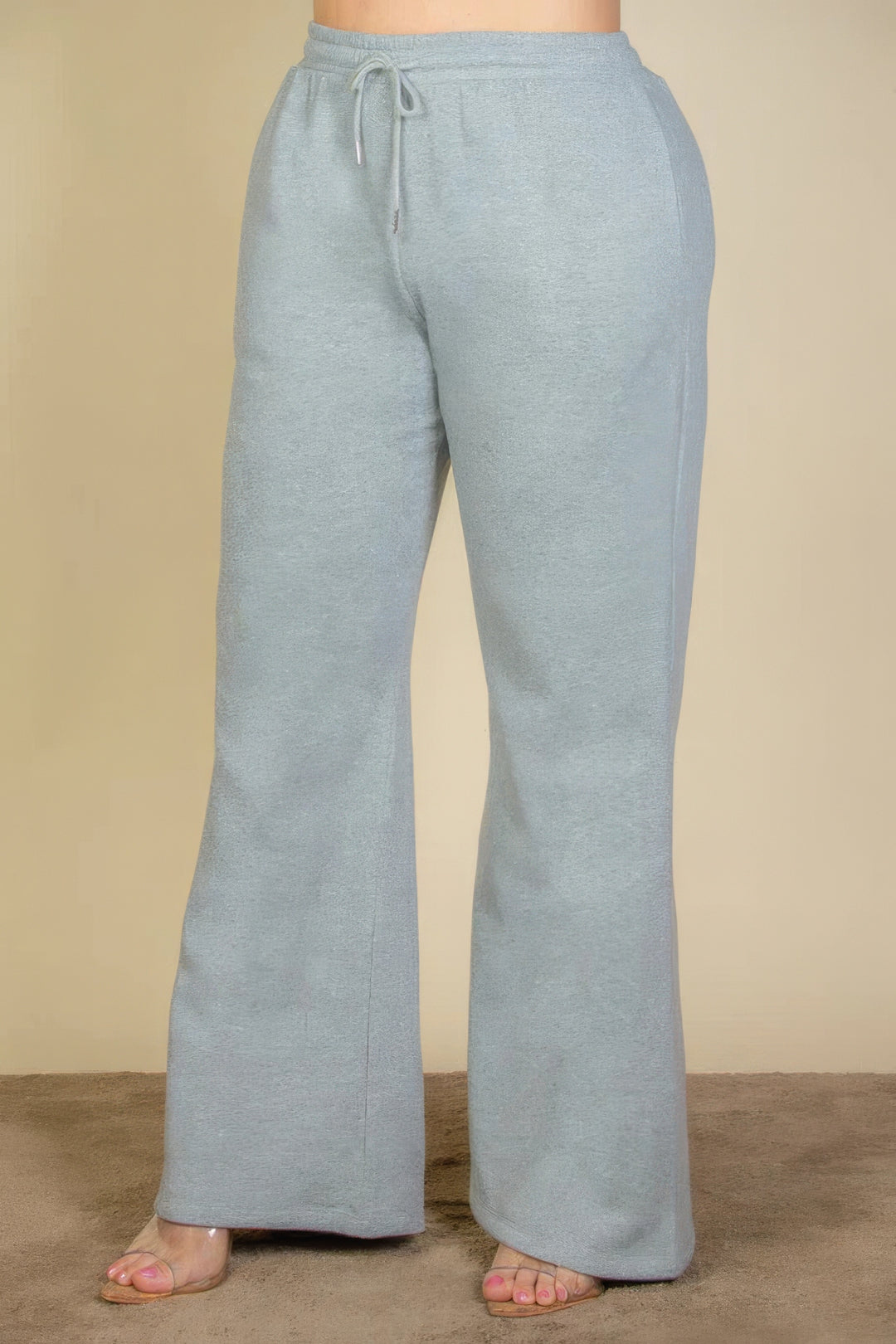 Plus Size Drawstring Waist Slant Pocket Sweatpants - Love it Curvy