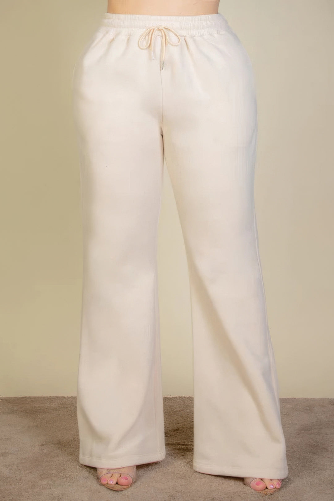 Plus Size Drawstring Waist Slant Pocket Sweatpants - Love it Curvy