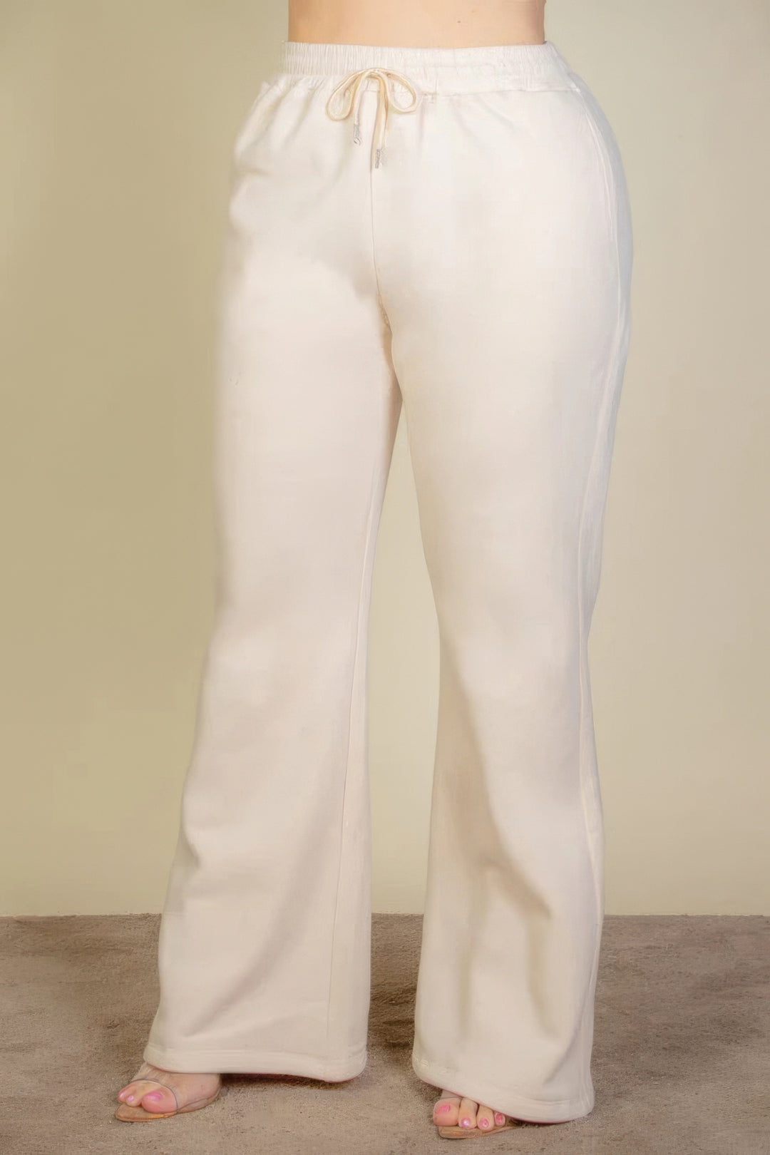Plus Size Drawstring Waist Slant Pocket Sweatpants - Love it Curvy