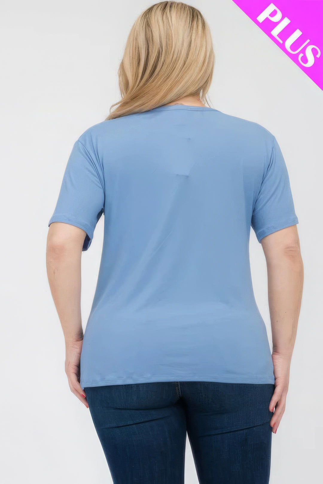 Plus Size Basic Short Sleeve T-shirt - Love it Curvy