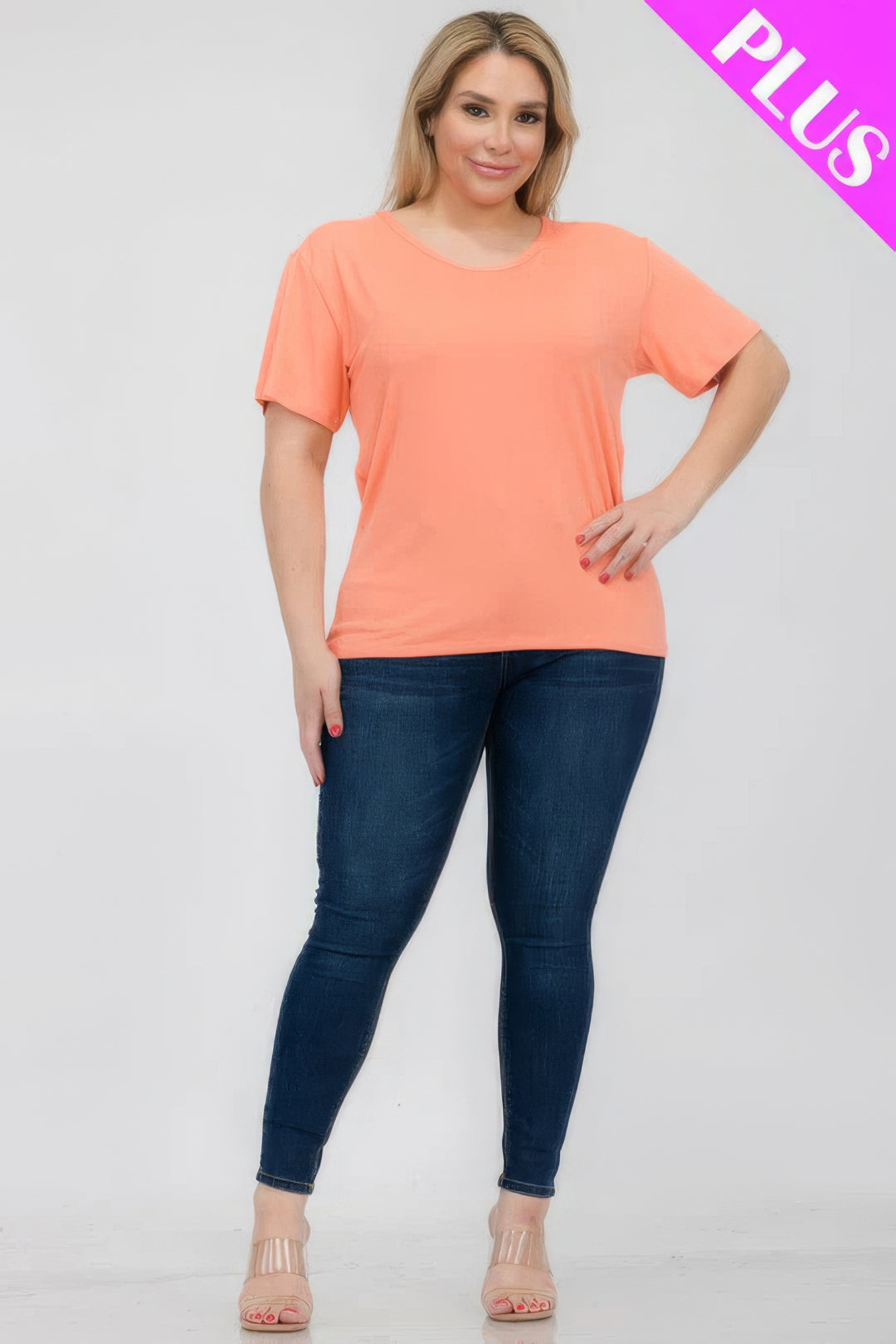 Plus Size Basic Short Sleeve T-shirt - Love it Curvy