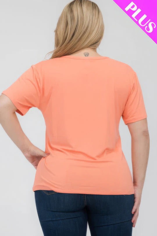 Plus Size Basic Short Sleeve T-shirt - Love it Curvy