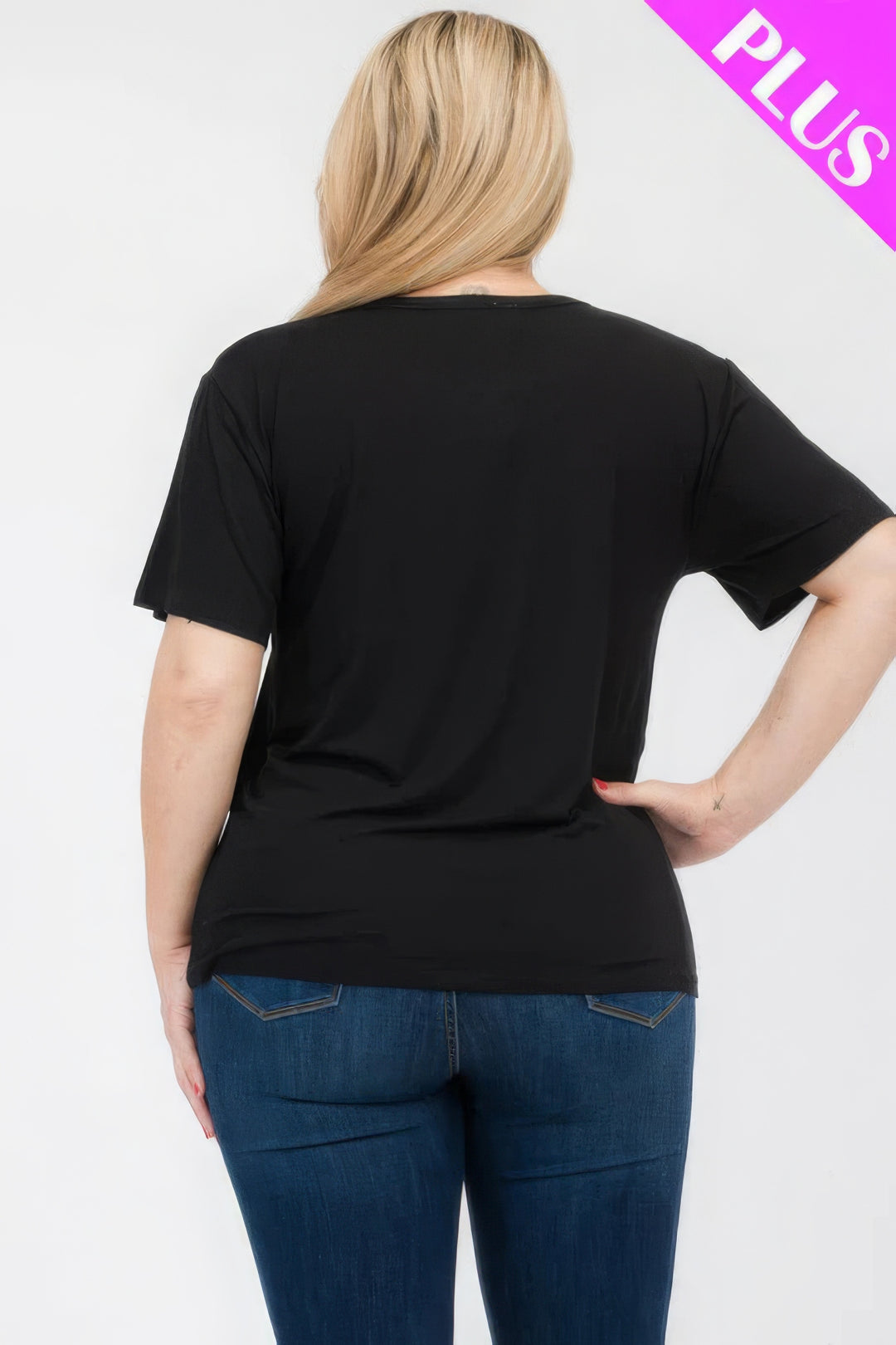 Plus Size Basic Short Sleeve T-shirt - Love it Curvy