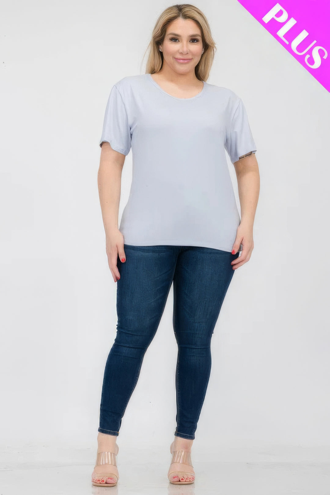 Plus Size Basic Short Sleeve T-shirt - Love it Curvy