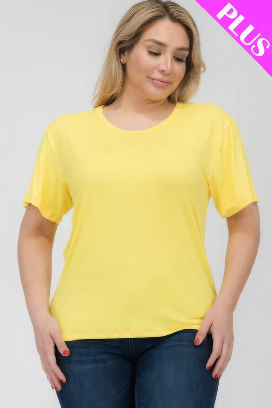Plus Size Basic Short Sleeve T-shirt - Love it Curvy