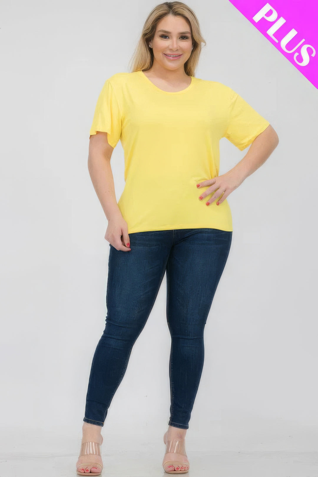 Plus Size Basic Short Sleeve T-shirt - Love it Curvy