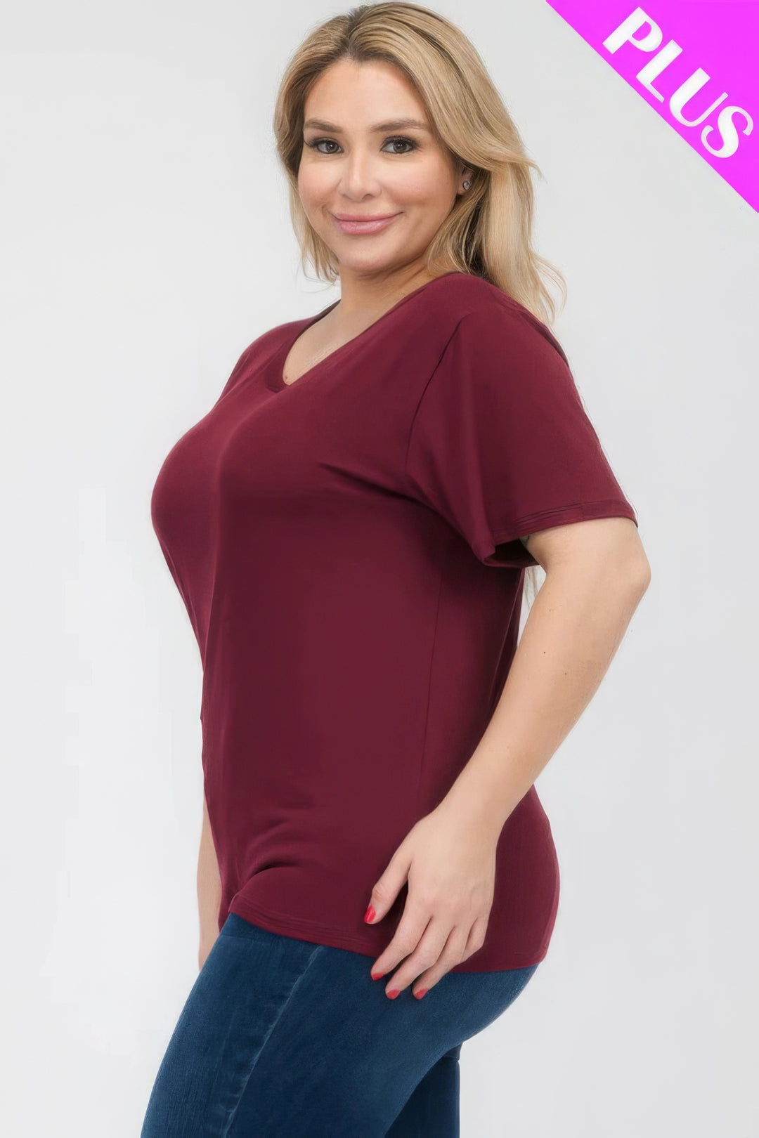 Plus Size Basic Short Sleeve T-shirt - Love it Curvy