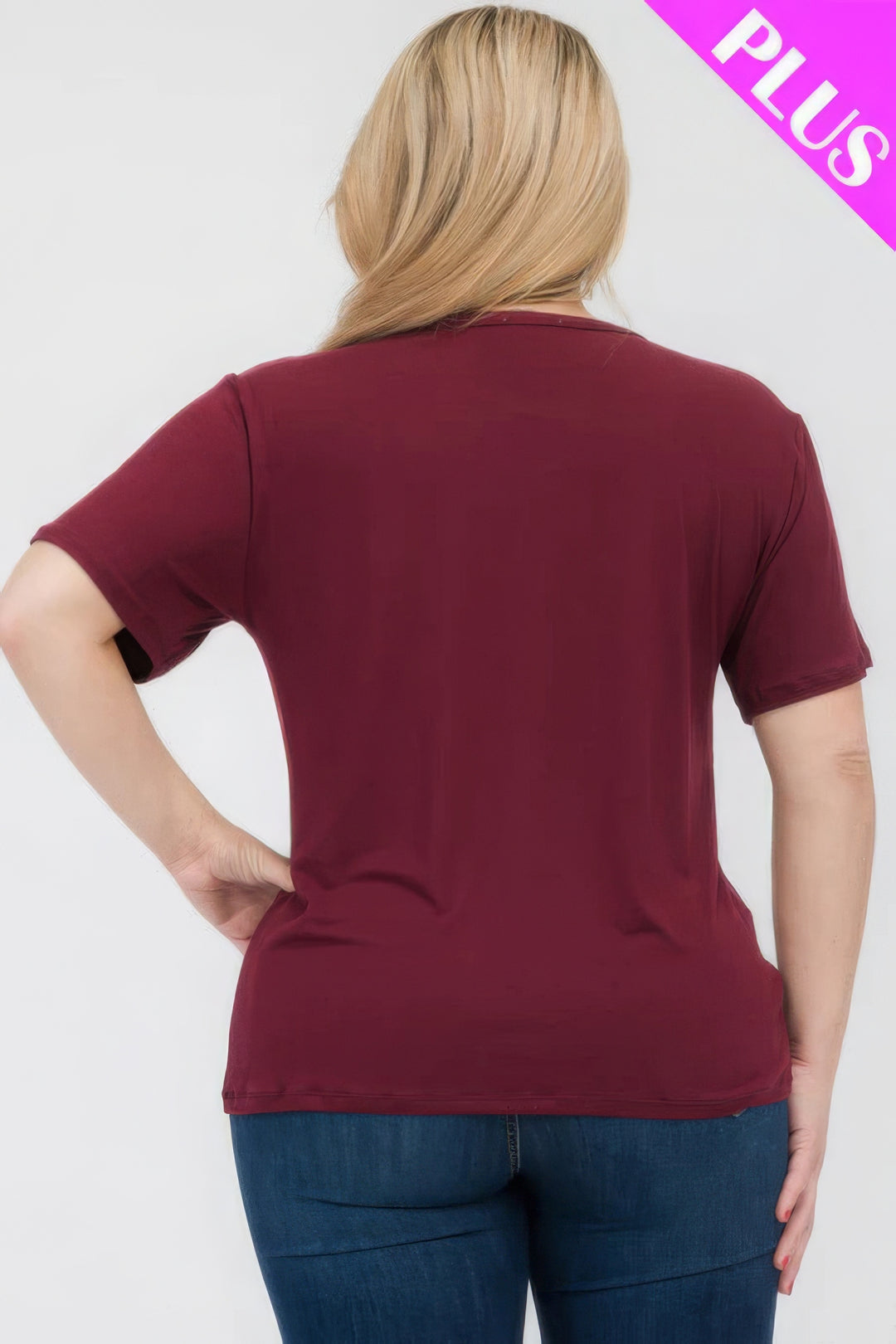 Plus Size Basic Short Sleeve T-shirt - Love it Curvy